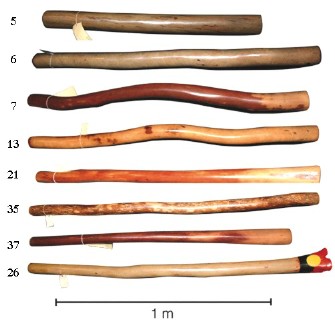 8 different didgeridoos