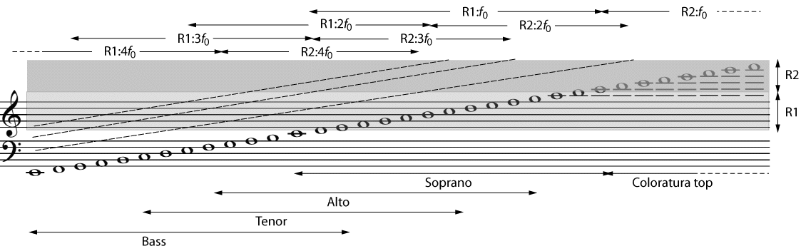 possible resonance tuning strategies for different voice classes