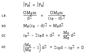 equations to calculate the point of equal field