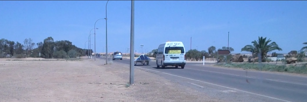 MIT pulls out from Coober Pedy, one minute ahead.