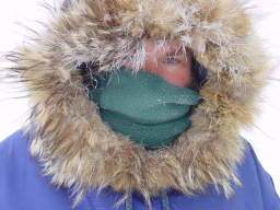 Andre, closeup in eskimo outfit (click to enlarge; 1.45 MB)
