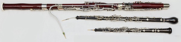 photo of bassoon, cor anglais and oboe