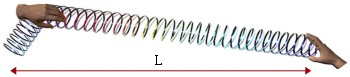 sketch of slinky spring pulled sideways