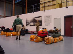 Getting dressed the morning of the flight to McMurdo (click to enlarge; 1.34 MB)