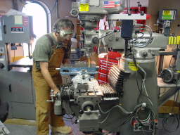 Paolo machining a limit switch bracket for NISM (click to enlarge; 1.41 MB)