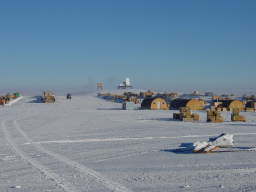 A distant view of the Marisat antenna (click to enlarge; 1.38 MB)